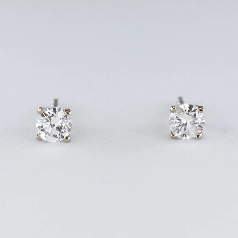 Detachable Stud Earrings with Charms -'100 Ways' Classic Solitaire Diamond Stud Earrings | White Gold | Est. 0.25ctw |