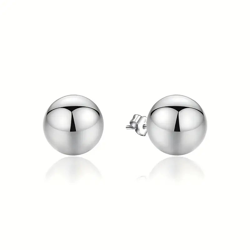 Gothic Stud Earrings with Dark Tone -316L Medical Stainless Steel Hypoallergenic Ball Shaped Stud Earrings