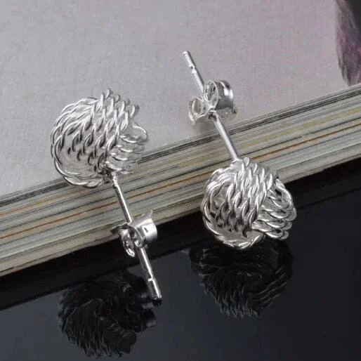 Tarnish Resistant Stud Earrings for Longevity -925 Silver Love Nut Stud Earrings