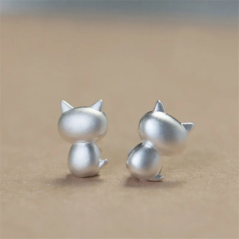 Stud Earrings for Mother's Day -JuliaFashion-Cute Small Cat Shape Ear Stud Earrings