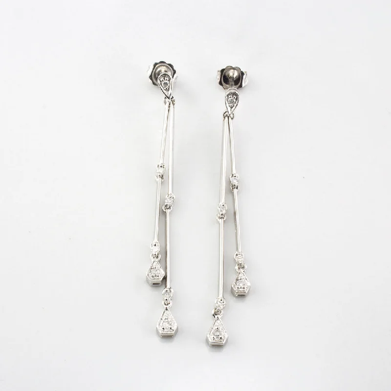 Stud Earrings with Crown Designs -Diamond Drop Stud Earrings | 0.20 ctw |