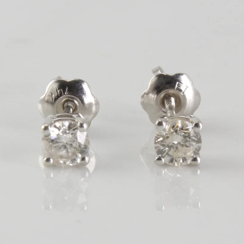 Stud Earrings with Pearls and Diamonds -Diamond Stud Earrings | 0.32 ctw |