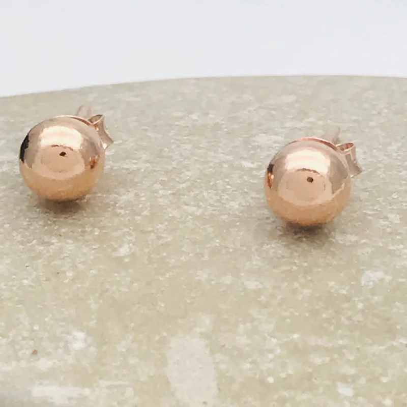 Stud Earrings for Yoga Session -Gold Vermeil  Sterling Silver 18Kt Rose Gold Stud Earrings