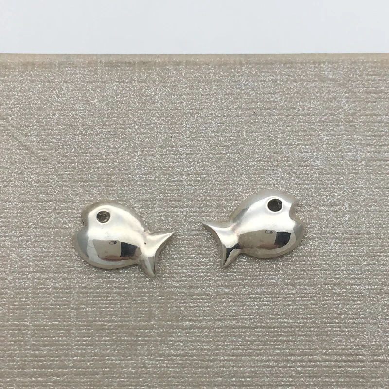 Star Shaped Stud Earrings for Charm -Sterling Silver Fish Shape Stud Earrings