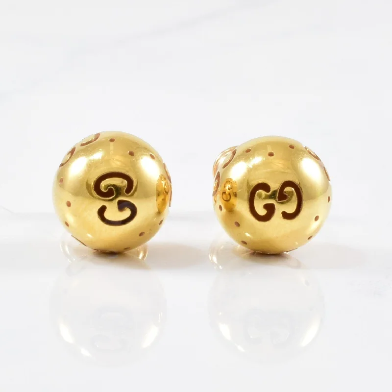 Stud Earrings for Engagement Party -'Gucci' Icon Bold Boule Stud Earrings