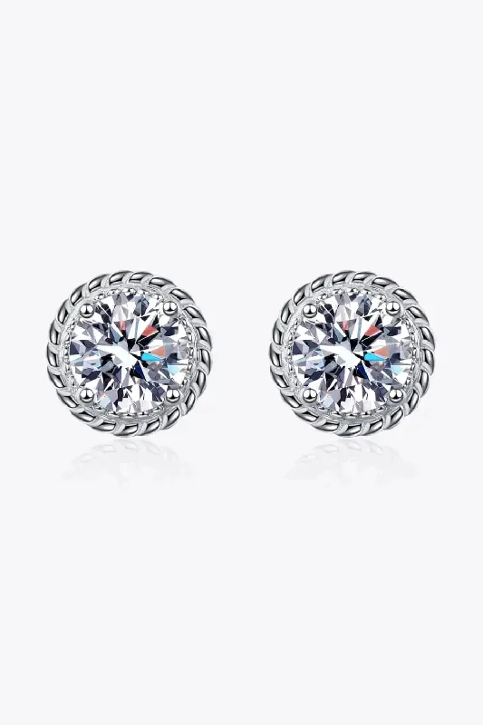 Stud Earrings for Graduation Day -LOVCIA 2 Carat Moissanite 925 Sterling Silver Stud Earrings