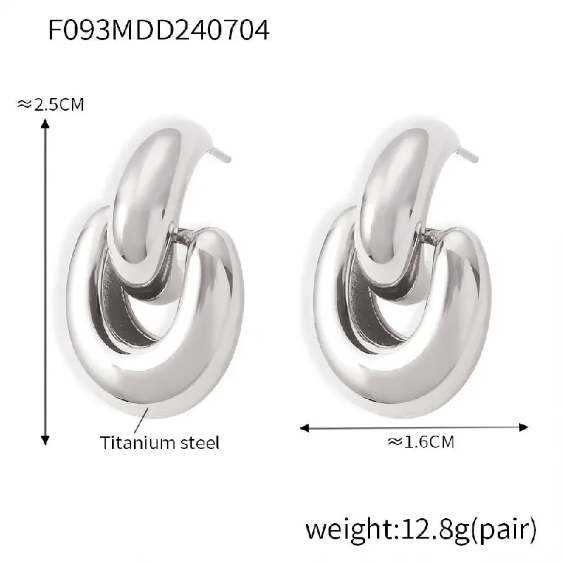 F093 Steel Earrings