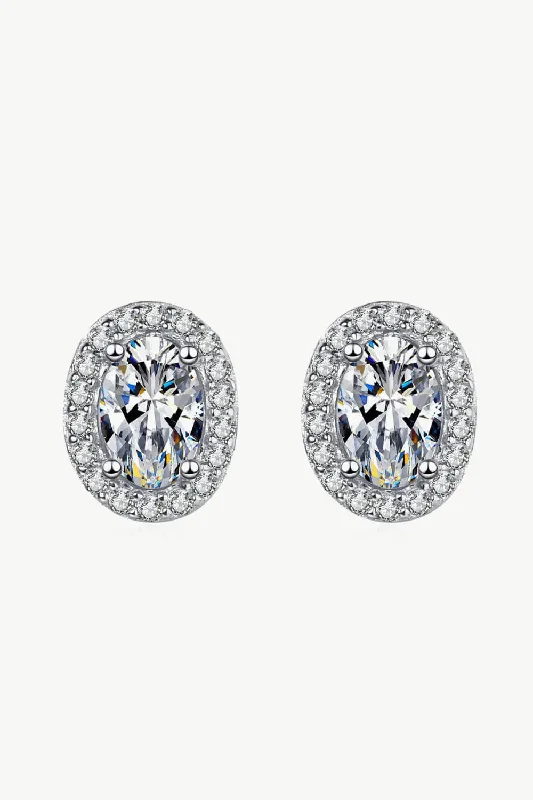 Stud Earrings with Debossed Designs -LOVCIA Future Style Moissanite Stud Earrings