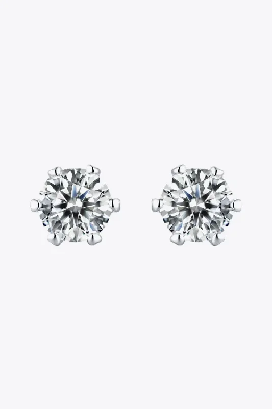 Stud Earrings for Fitness Activities -LOVCIA Good Days Ahead Moissanite Stud Earrings