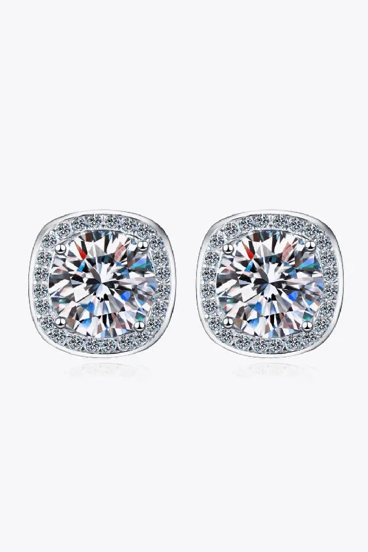 Stud Earrings with Animal Motifs -LOVCIA Let Me Love You 1 Carat Moissanite Stud Earrings