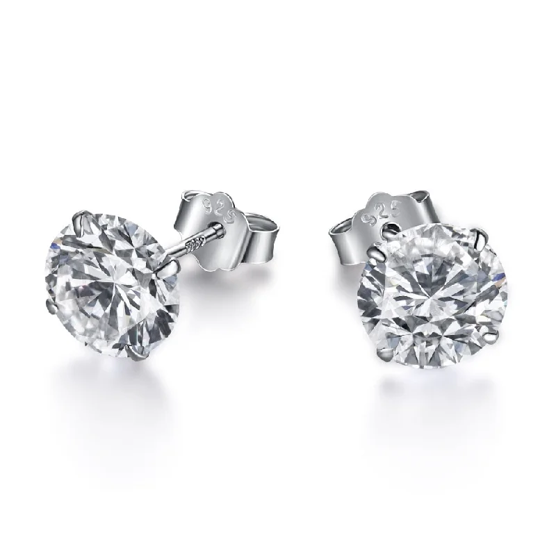 Stud Earrings with Crown Designs -Olea Brilliant Cut Stud Earrings