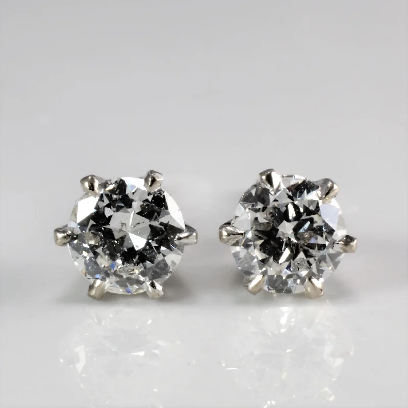 Double Stud Earrings for Impact -Diamond Stud Earrings | 0.80 ctw |