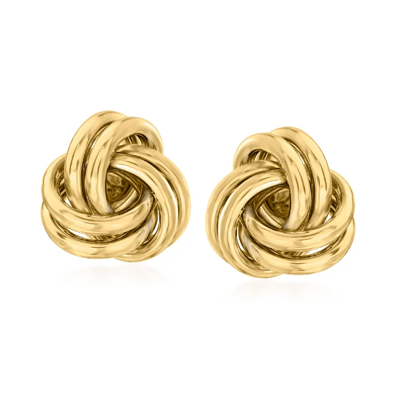 Minimalist Stud Earrings with Simplicity -Ross-Simons 14kt Yellow Gold Love Knot Stud Earrings