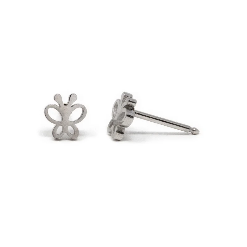 Star Shaped Stud Earrings for Charm -Stainless Steel Baby Stud Earrings Mini Butterfly