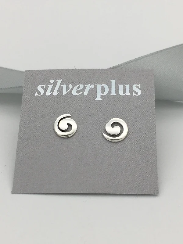 Small Stud Earrings for Delicate -Tiny Swirl Stud Earrings