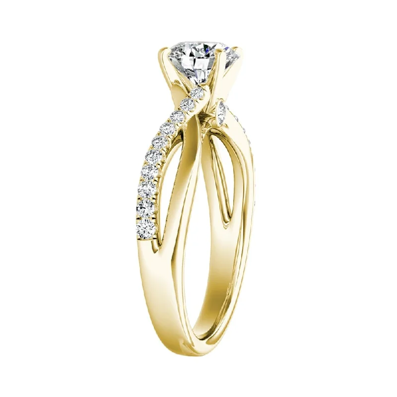 Rings with vine-wrapped bands for nature -Auriya 14k Gold 1 1/5ct TW Moissanite Engagement Ring