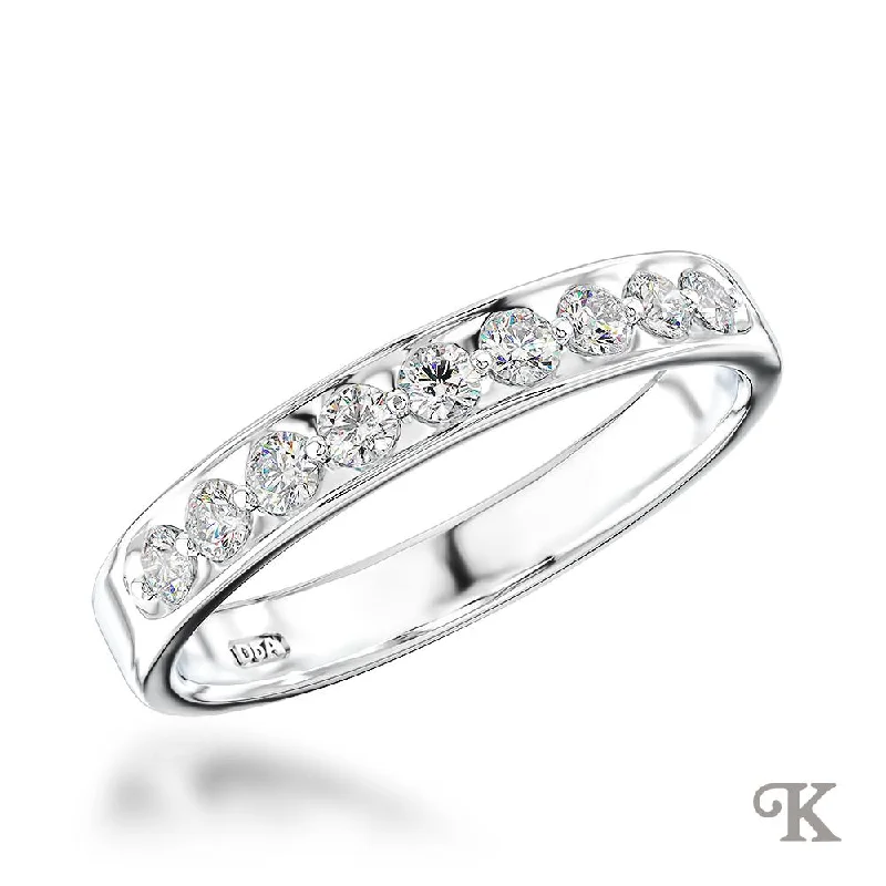 Rings with herkimer diamonds for raw clarity -Serenity Bridal