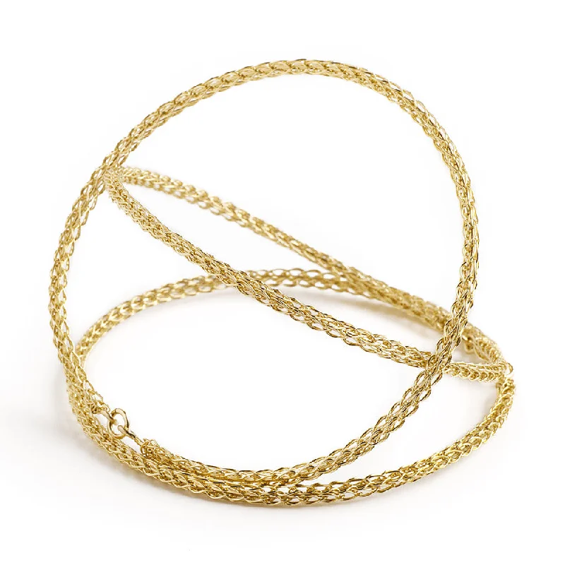 Elegant bangle bracelets with diamond-shaped stones for a sophisticated look-3 gold Bangle Bracelets  , wire crocheted