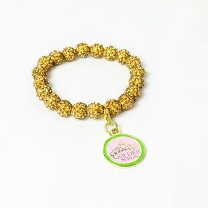 Bold bangle bracelets with textured finishes for a dynamic and modern style-AKA Golden Soror Bling Bracelet