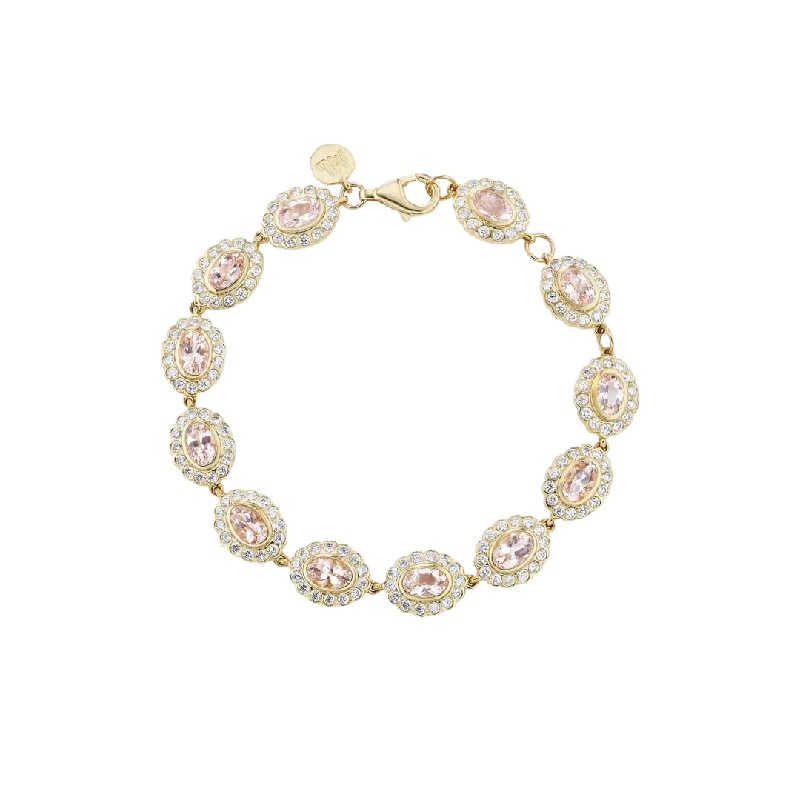 Luxury bangle bracelets with diamond accents for a sparkling, high-end accessory-Ali Bracelet in Morganite