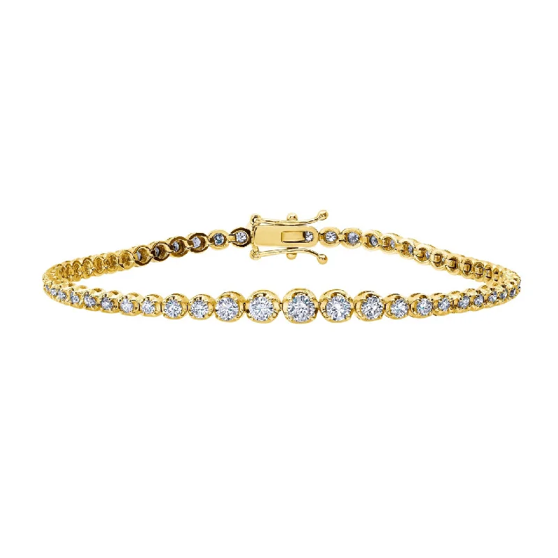 Best bangle bracelets with gold-filled material for an affordable luxury option-Ascending Tennis Bracelet