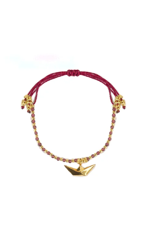 Simple gold bangle bracelets with smooth finishes for a classic and elegant style-Boat Game Bracelet