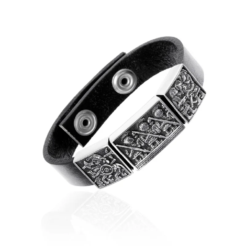 Elegant bangle bracelets with diamonds for a luxurious and sparkling accessory-Bracelet, Vendel, Steel