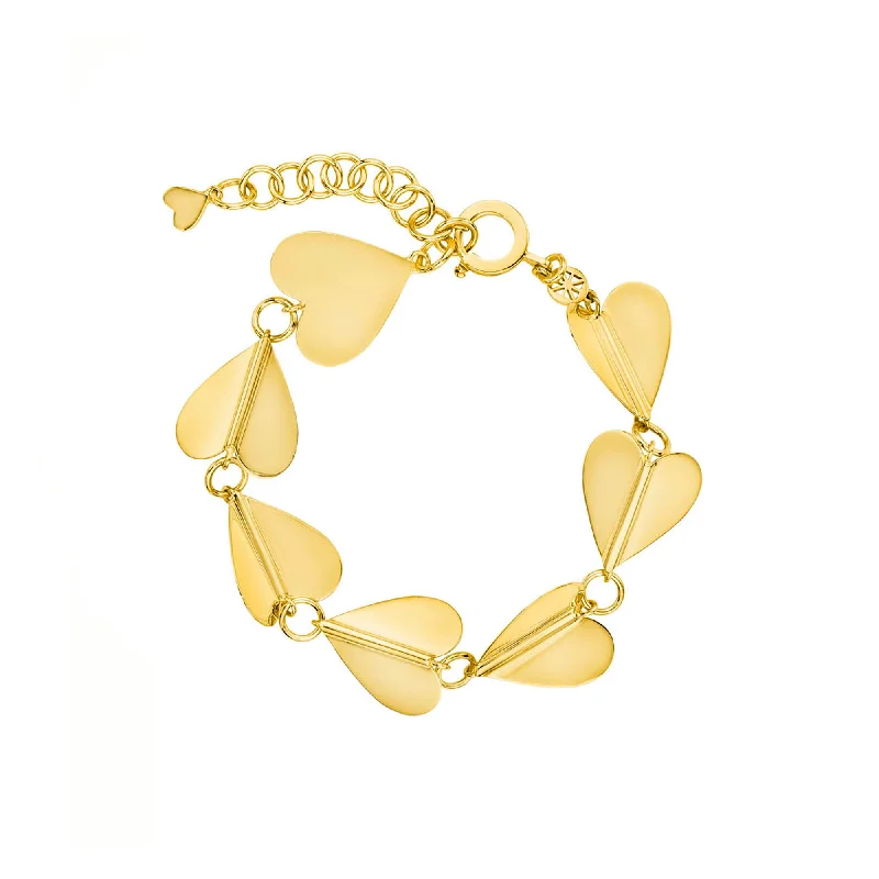 Best bangle bracelets with pastel enamel for a soft and delicate aesthetic-Wings of Love Bracelet - Gold (L)