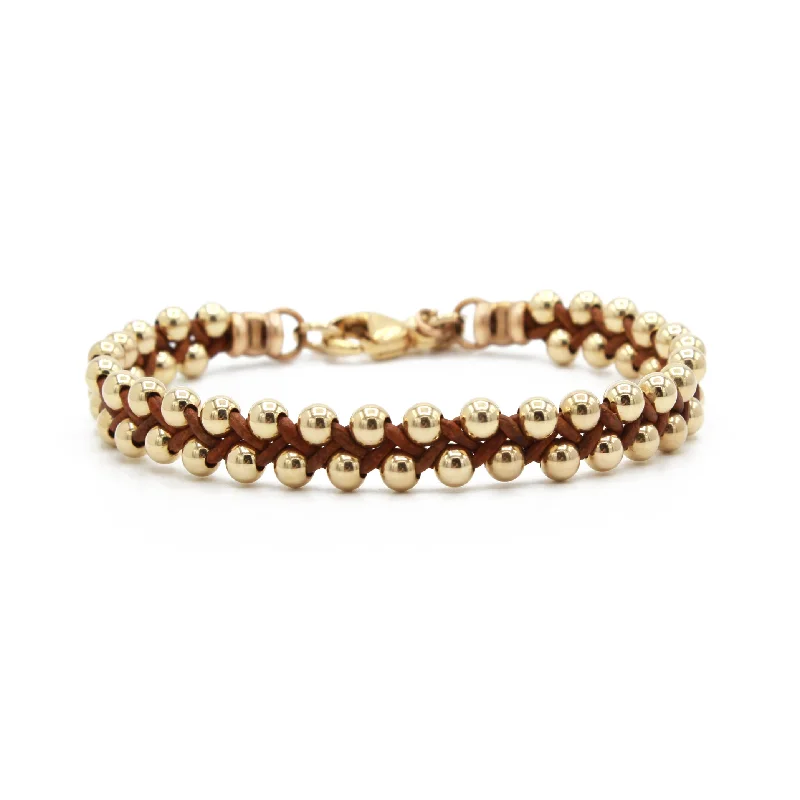 Best bangle bracelets with solid gold for an elegant and luxurious design-Classic Bead Bracelet in Gold