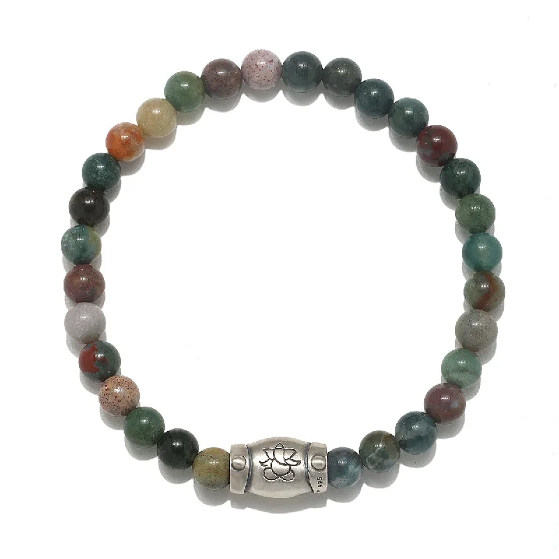 Best bangle bracelets with engraved initials for a personalized and meaningful gift-Coming Into Focus Men's Fancy Jasper Bracelet