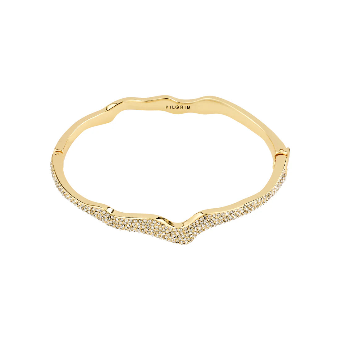 Best bangle bracelets with cubic zirconia inlays for affordable elegance and sparkle-Connect Gold Plated Crystal Bracelet