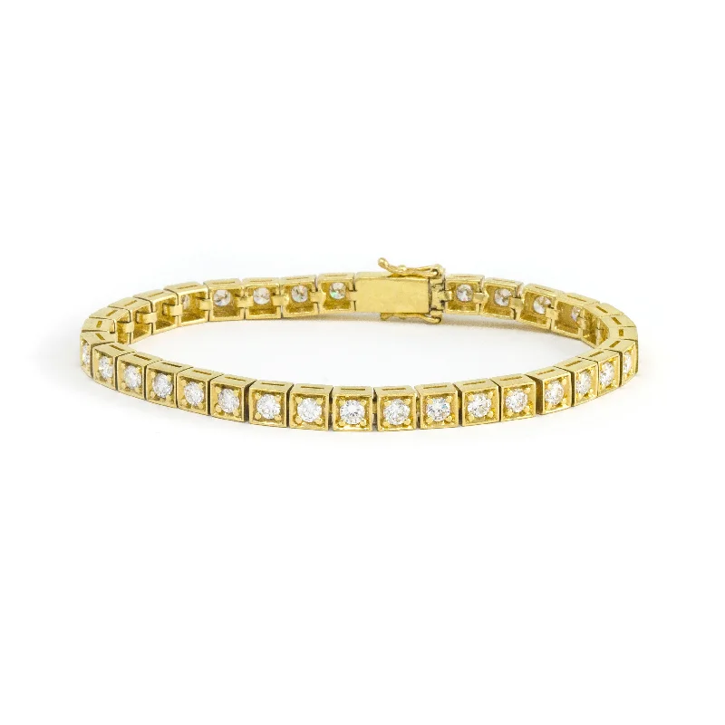 Classic bangle bracelets with clean lines for an elegant and versatile accessory-Diamond Pickle Ball Bracelet