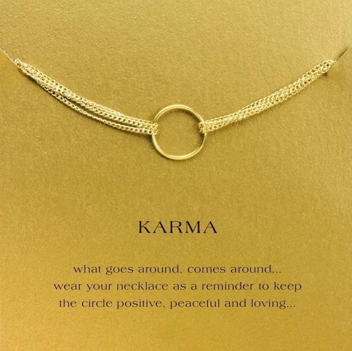 Best bangle bracelets with pastel enamel for a soft and delicate aesthetic-Double Chain Karma Circle Bracelet