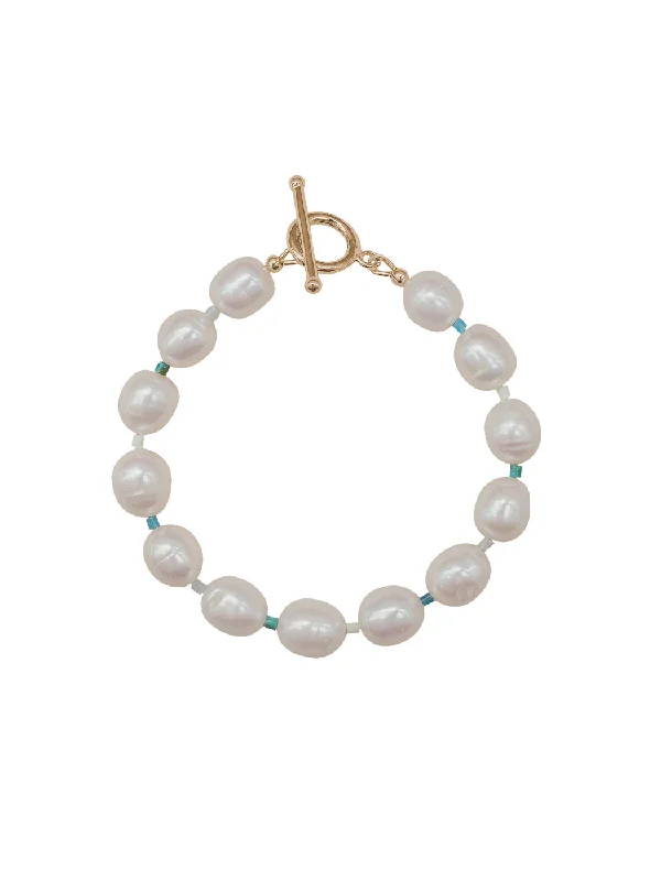 Bangle bracelets with polished marble inlays for a chic and trendy appearance-Estelle Bracelet in White