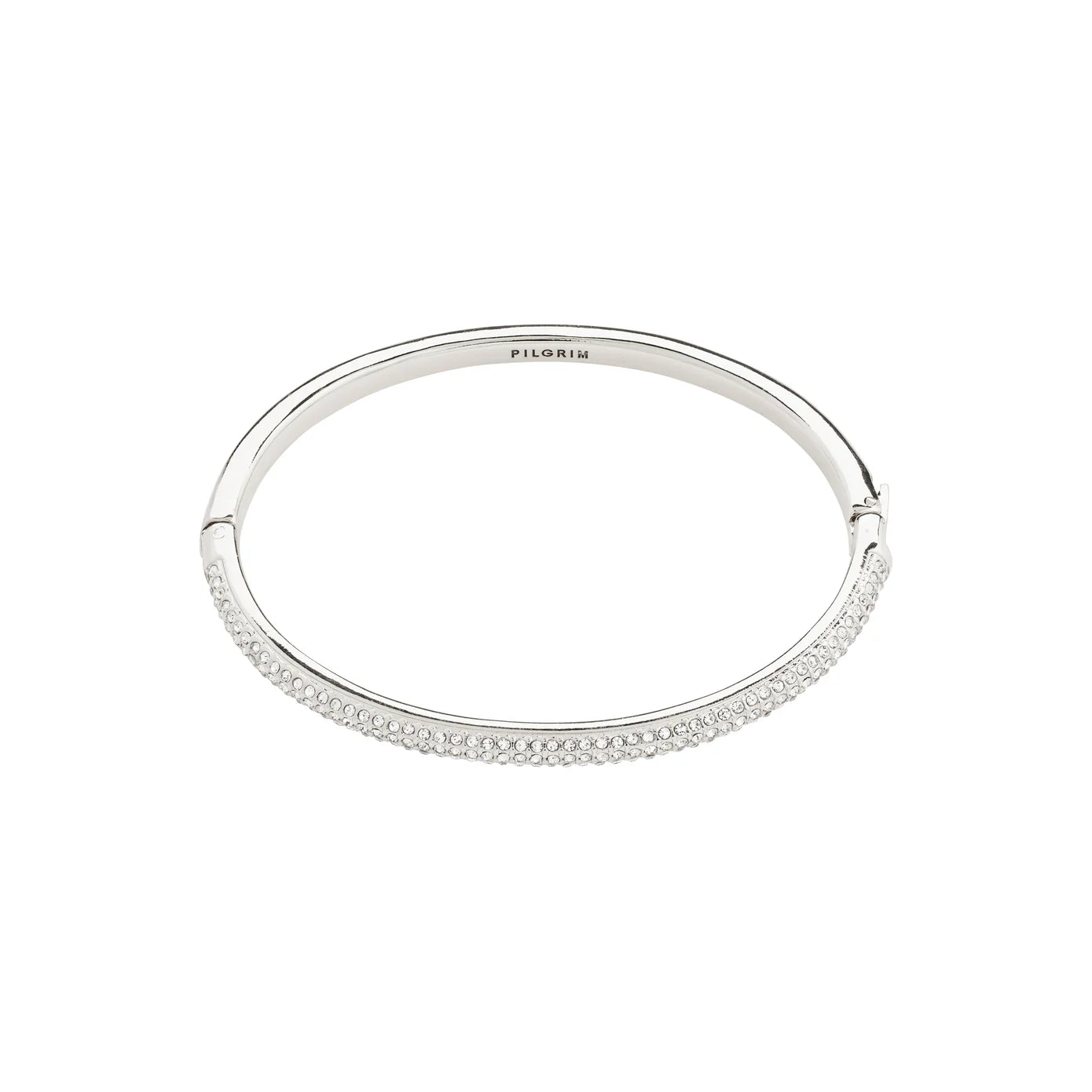 Best bangle bracelets with crystal accents for added sparkle and glamour-Focus Silver Plated Crystal Bangle