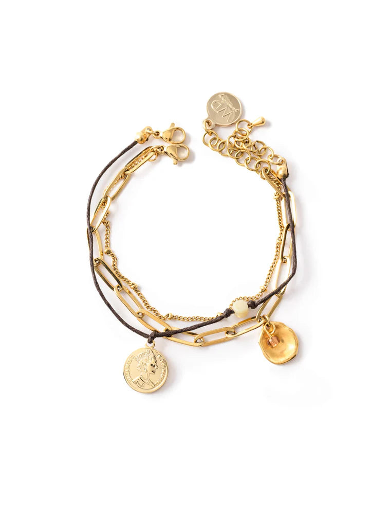 Best bangle bracelets with adjustable sizes for a comfortable and perfect fit-Gold Renia Bracelet