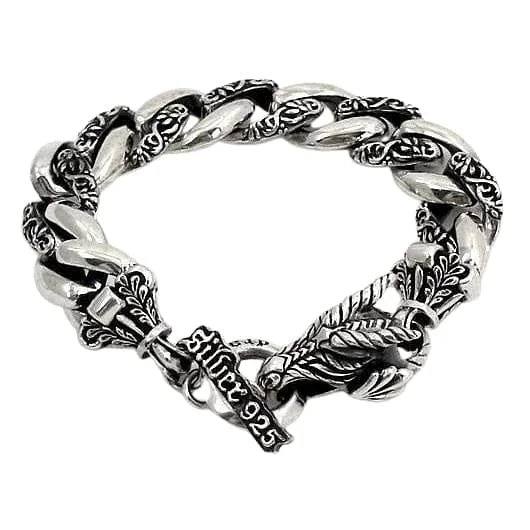 Best bangle bracelets with customizable charms for a personalized, unique piece-925 Sterling Silver Dragon Griffin Bracelet