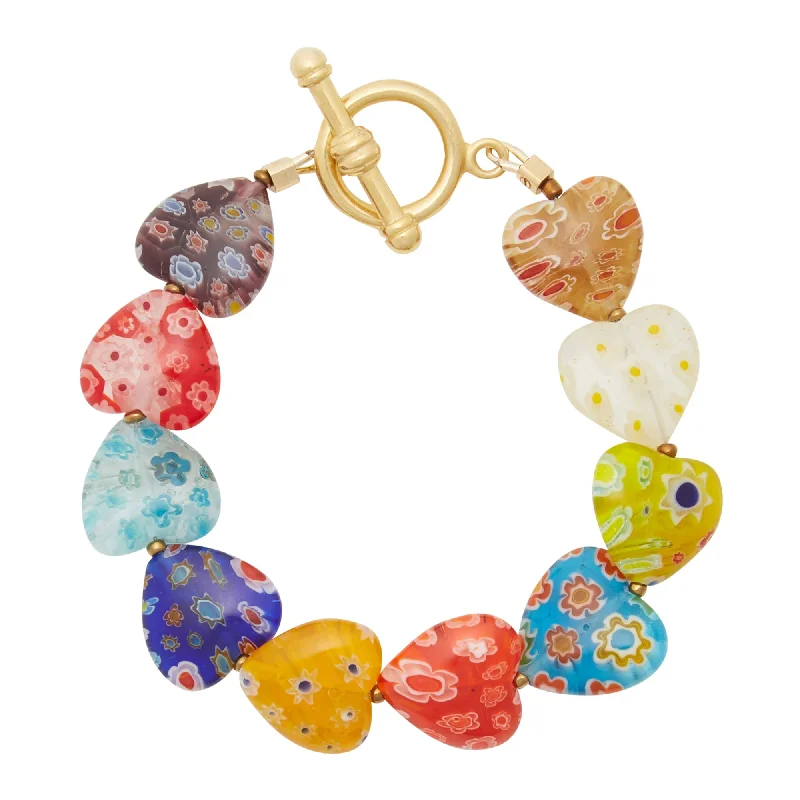 Bangle bracelets with enamel inlay designs for a colorful and eye-catching appearance-Higher Love Bracelet