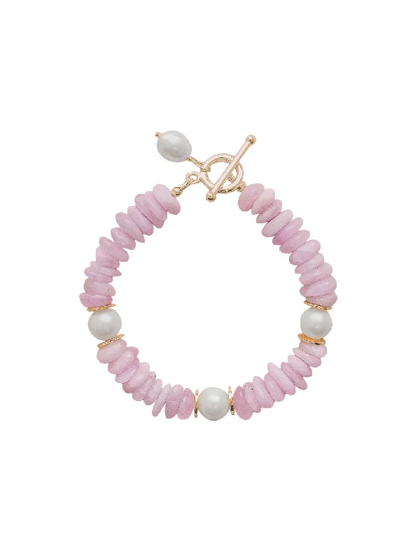 Chunky bangle bracelets with metallic finishes for a bold and statement-making look-Kiera Bracelet in Lilac