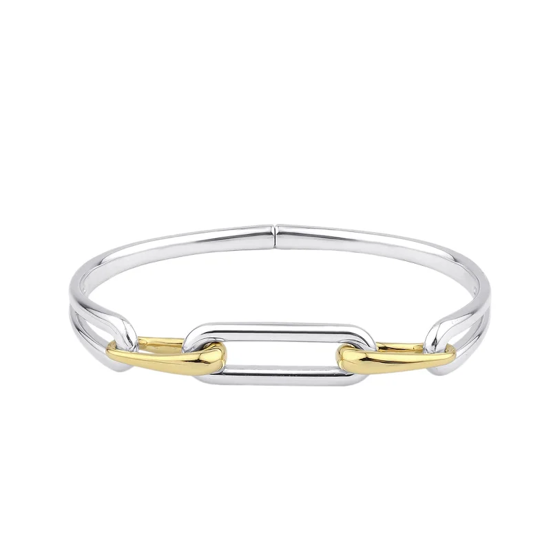 Best bangle bracelets with solid gold for an elegant and luxurious design-Two Tone Ever Bracelet