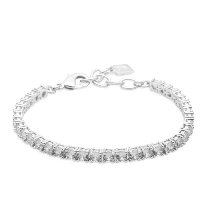 Best bangle bracelets with cubic zirconia inlays for affordable elegance and sparkle-Leo Silver Bracelet