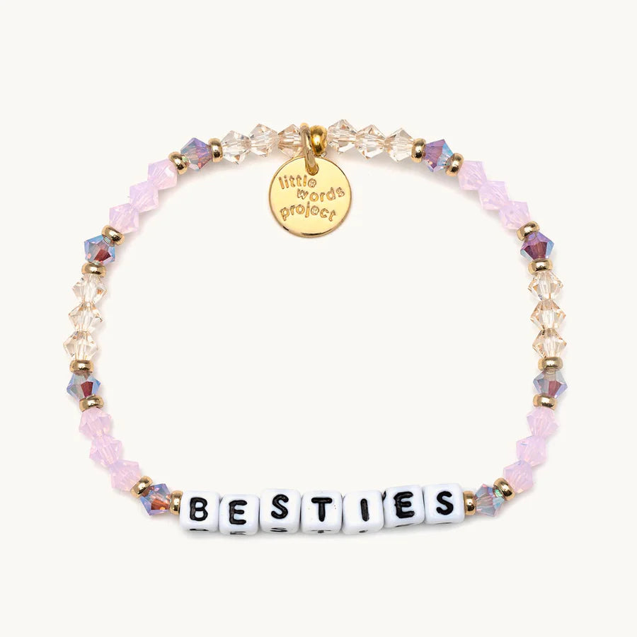 Best bangle bracelets with engraved birthstones for a personalized, meaningful gift-Little Words Project BFF Besties Bracelet