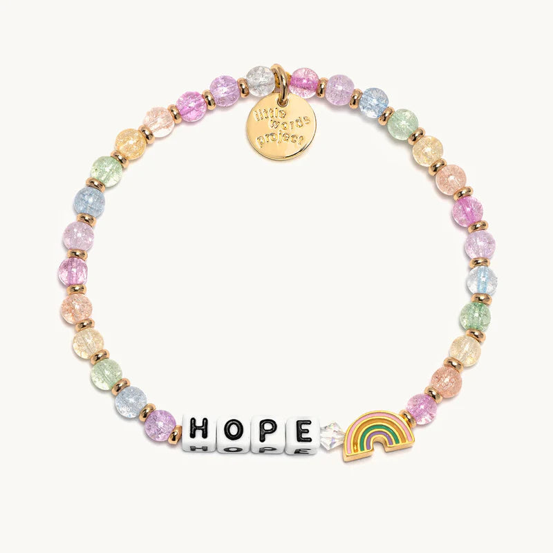 Best bangle bracelets with thin, delicate chains for an understated, sophisticated look-Little Words Project Hope Rainbow Bracelet