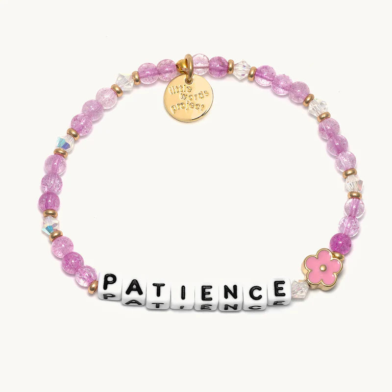 Elegant bangle bracelets with diamond-cut designs for added sparkle and elegance-Little Words Project Patience Flower Bracelet