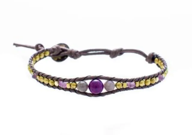 Best bangle bracelets with unique stone inlays for a one-of-a-kind accessory-Lotus and Luna Desert Bloom Nevada Nights Bracelet