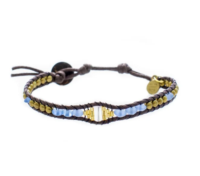 Bangle bracelets with polished marble inlays for a chic and trendy appearance-Lotus and Luna Desert Breeze Flash Flood Warning Bracelet