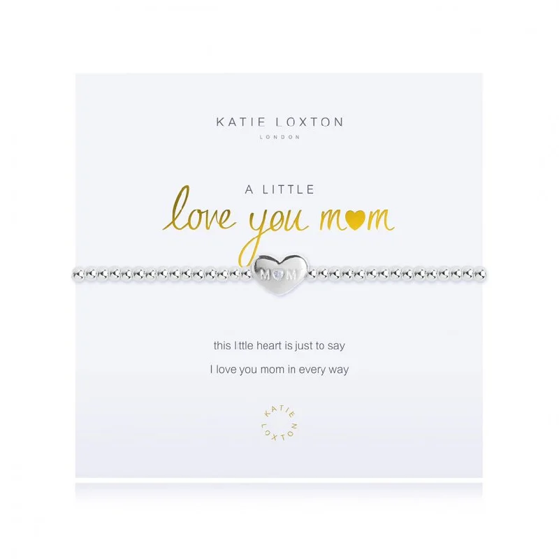 Lightweight bangle bracelets with subtle shimmer for an understated yet elegant look-Love You Mom Bracelet