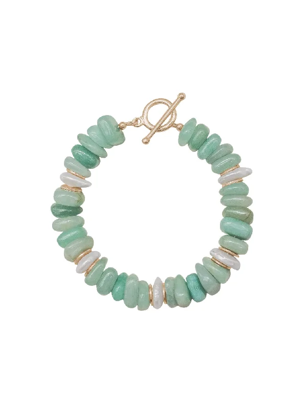 Best bangle bracelets with hand-crafted details for a unique and artisanal touch-Mischa Bracelet in Green