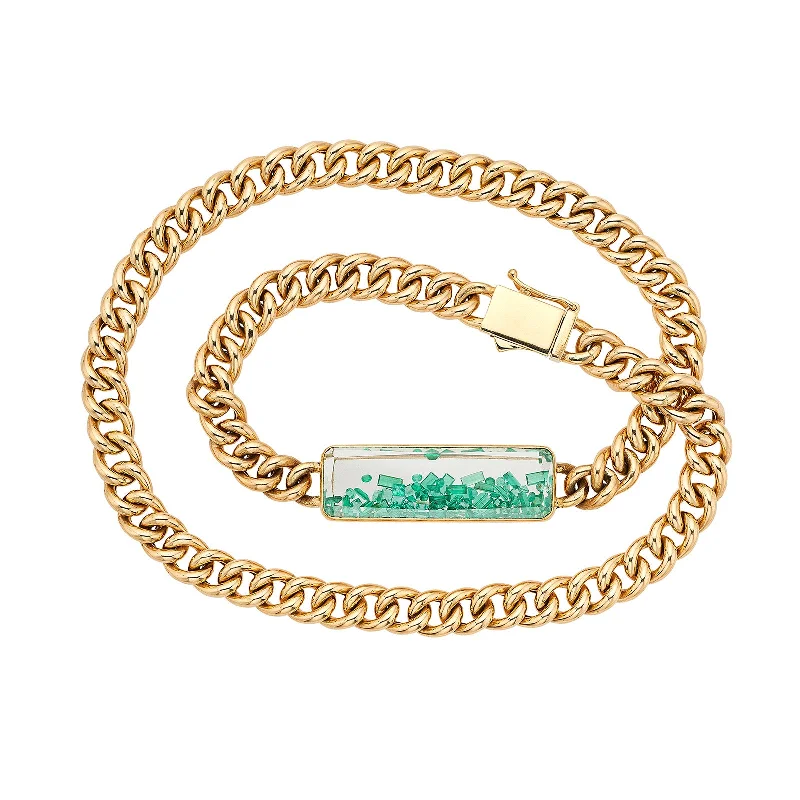 Elegant bangle bracelets with diamond-shaped stones for a sophisticated look-Unido Emerald Double Wrap Bracelet