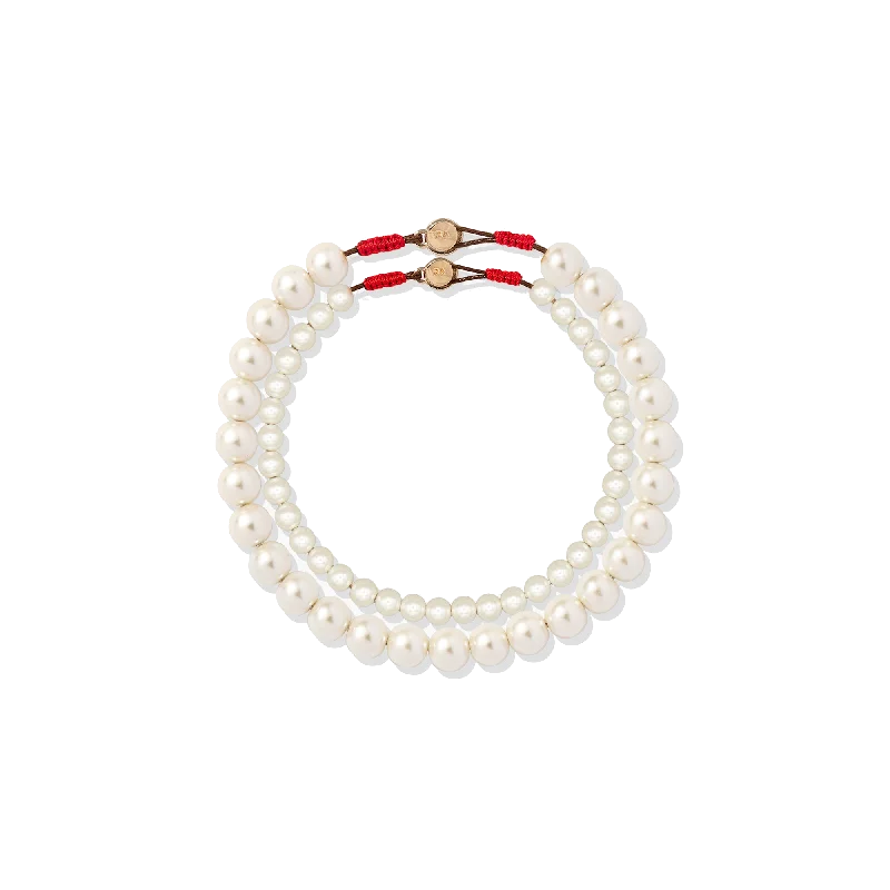 Classic bangle bracelets with pearl embellishments for a feminine and classic touch-Princess Pearls Bracelets